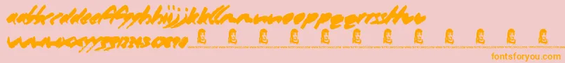 MarkerPen Font – Orange Fonts on Pink Background