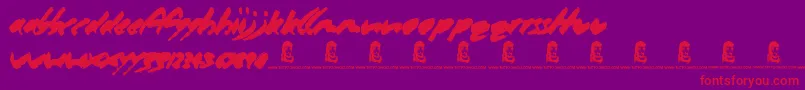 MarkerPen Font – Red Fonts on Purple Background