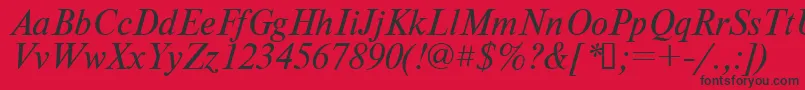 Police Times.KzItalic – polices noires sur fond rouge
