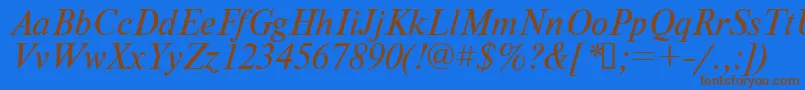 fuente Times.KzItalic – Fuentes Marrones Sobre Fondo Azul