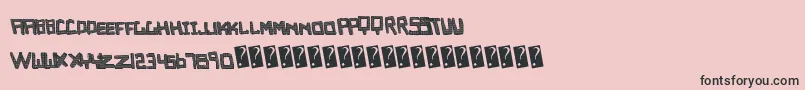 Empirecaps Font – Black Fonts on Pink Background