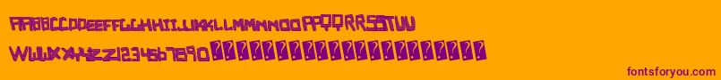 Empirecaps Font – Purple Fonts on Orange Background