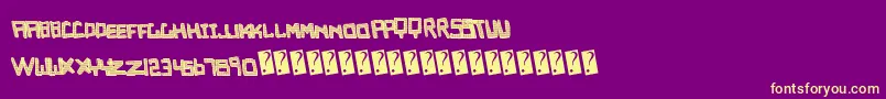 Empirecaps Font – Yellow Fonts on Purple Background