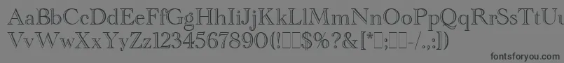 AcademyEngraved Font – Black Fonts on Gray Background