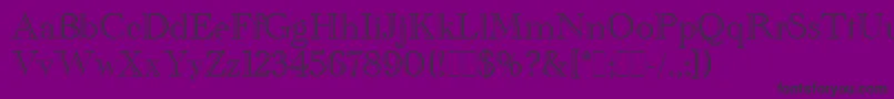 AcademyEngraved-fontti – mustat fontit violetilla taustalla