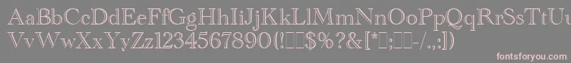 AcademyEngraved Font – Pink Fonts on Gray Background