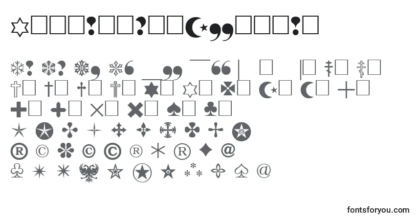 A fonte PigraphbttRegular – alfabeto, números, caracteres especiais