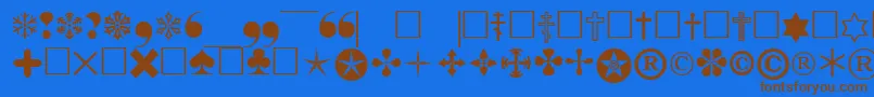 Шрифт PigraphbttRegular – коричневые шрифты на синем фоне