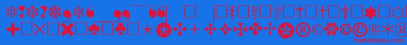 Шрифт PigraphbttRegular – красные шрифты на синем фоне