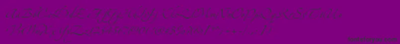 AlexandraZeferinoTwo Font – Black Fonts on Purple Background