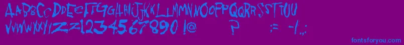 Kornnet.Too.It Font – Blue Fonts on Purple Background