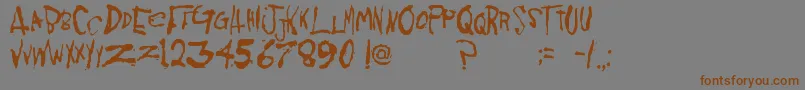 Kornnet.Too.It Font – Brown Fonts on Gray Background