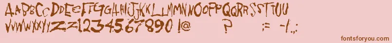 Kornnet.Too.It Font – Brown Fonts on Pink Background