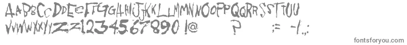 Kornnet.Too.It Font – Gray Fonts on White Background