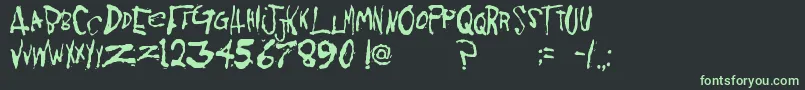 Kornnet.Too.It Font – Green Fonts on Black Background