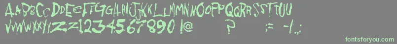 Kornnet.Too.It Font – Green Fonts on Gray Background