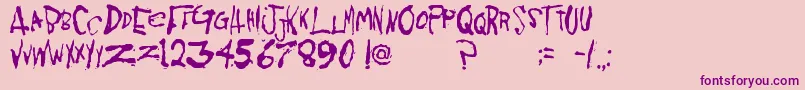 Kornnet.Too.It Font – Purple Fonts on Pink Background