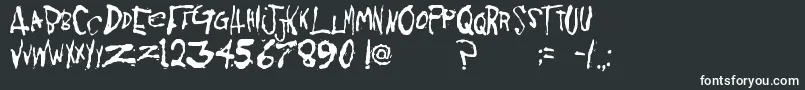 Kornnet.Too.It Font – White Fonts on Black Background