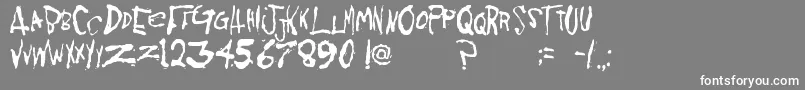 Weitere Informationen zur Kornnet.Too.It-Schriftart Kornnet.Too.It-Schriftart – Weiße Schriften auf grauem Hintergrund