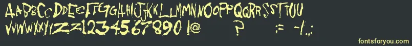 Kornnet.Too.It Font – Yellow Fonts on Black Background