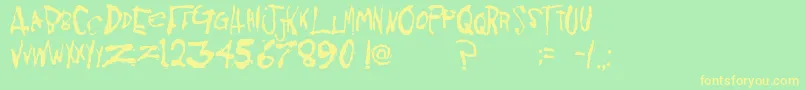 Kornnet.Too.It Font – Yellow Fonts on Green Background