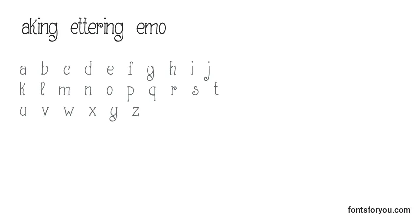 Schriftart MakingLetteringDemo – Alphabet, Zahlen, spezielle Symbole