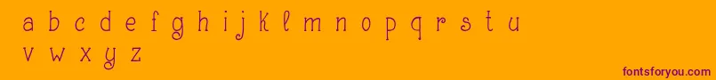 MakingLetteringDemo Font – Purple Fonts on Orange Background