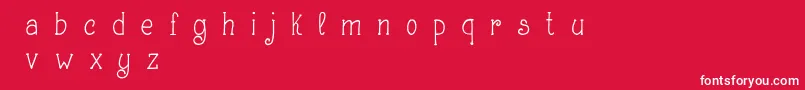 Fonte MakingLetteringDemo – fontes brancas em um fundo vermelho