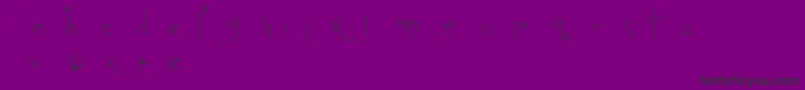 AnywhereButHome-Schriftart – Schwarze Schriften auf violettem Hintergrund