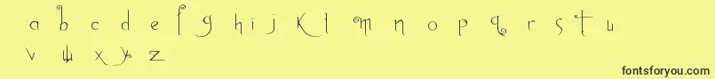 AnywhereButHome Font – Black Fonts on Yellow Background