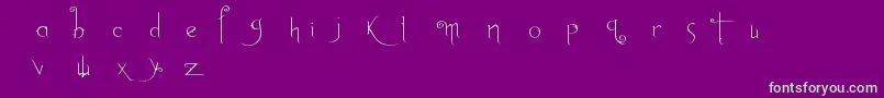 AnywhereButHome Font – Green Fonts on Purple Background