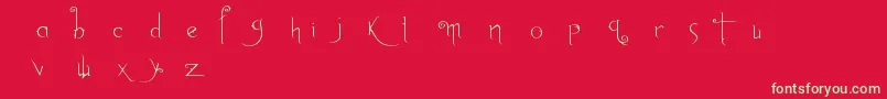 AnywhereButHome Font – Green Fonts on Red Background