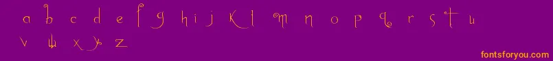 AnywhereButHome Font – Orange Fonts on Purple Background