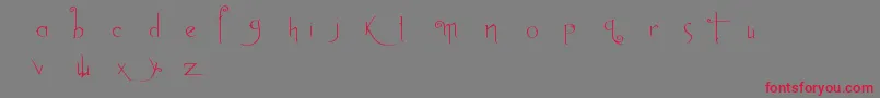 AnywhereButHome Font – Red Fonts on Gray Background