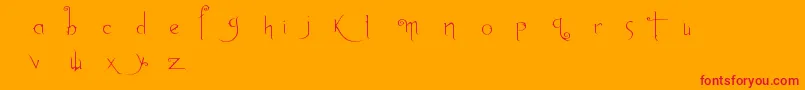 AnywhereButHome Font – Red Fonts on Orange Background