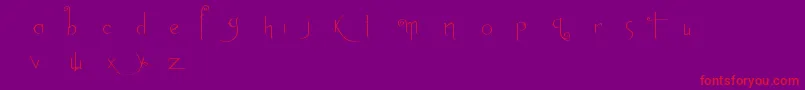 AnywhereButHome Font – Red Fonts on Purple Background