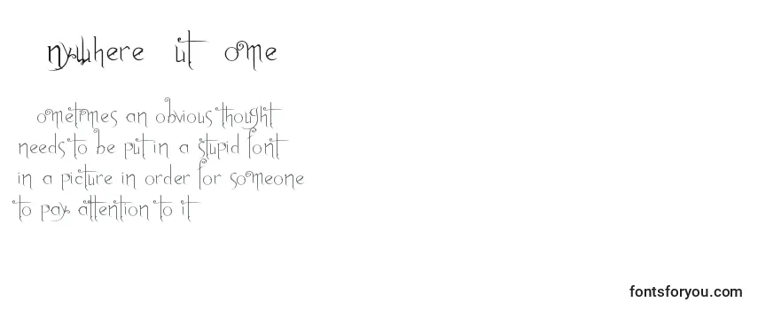 AnywhereButHome Font