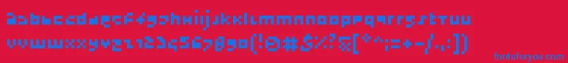 SatzkornOptimized Font – Blue Fonts on Red Background