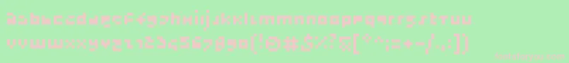 SatzkornOptimized Font – Pink Fonts on Green Background