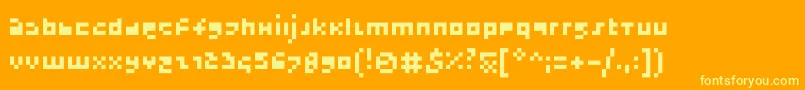 SatzkornOptimized Font – Yellow Fonts on Orange Background