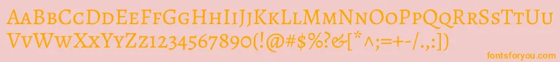 AlegreyascRegular Font – Orange Fonts on Pink Background