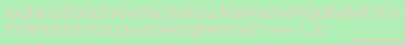 AlegreyascRegular Font – Pink Fonts on Green Background