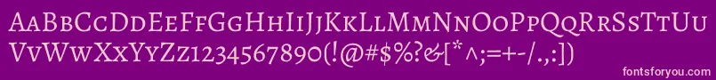 AlegreyascRegular Font – Pink Fonts on Purple Background