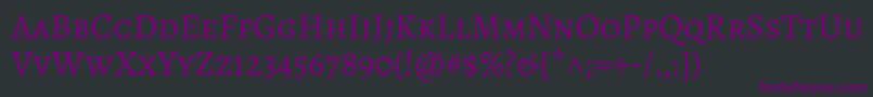 AlegreyascRegular Font – Purple Fonts on Black Background