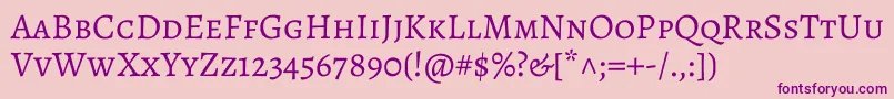 AlegreyascRegular Font – Purple Fonts on Pink Background
