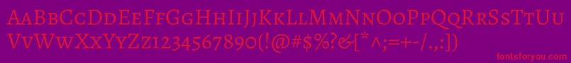 AlegreyascRegular Font – Red Fonts on Purple Background