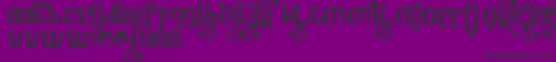 fuente Ornatix – Fuentes Negras Sobre Fondo Morado