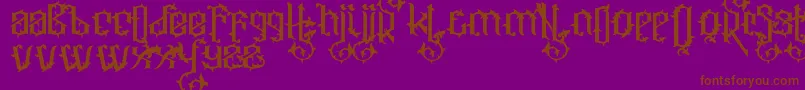 Ornatix Font – Brown Fonts on Purple Background