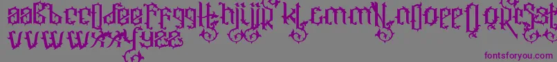 フォントOrnatix – 紫色のフォント、灰色の背景