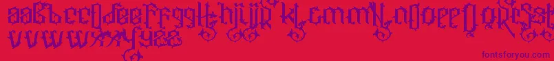 Ornatix Font – Purple Fonts on Red Background